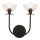Alora Mood ALM-SYLVIA-2WB-BK-CL - Zidna svjetiljka SYLVIA 2xE14/40W/230V crna