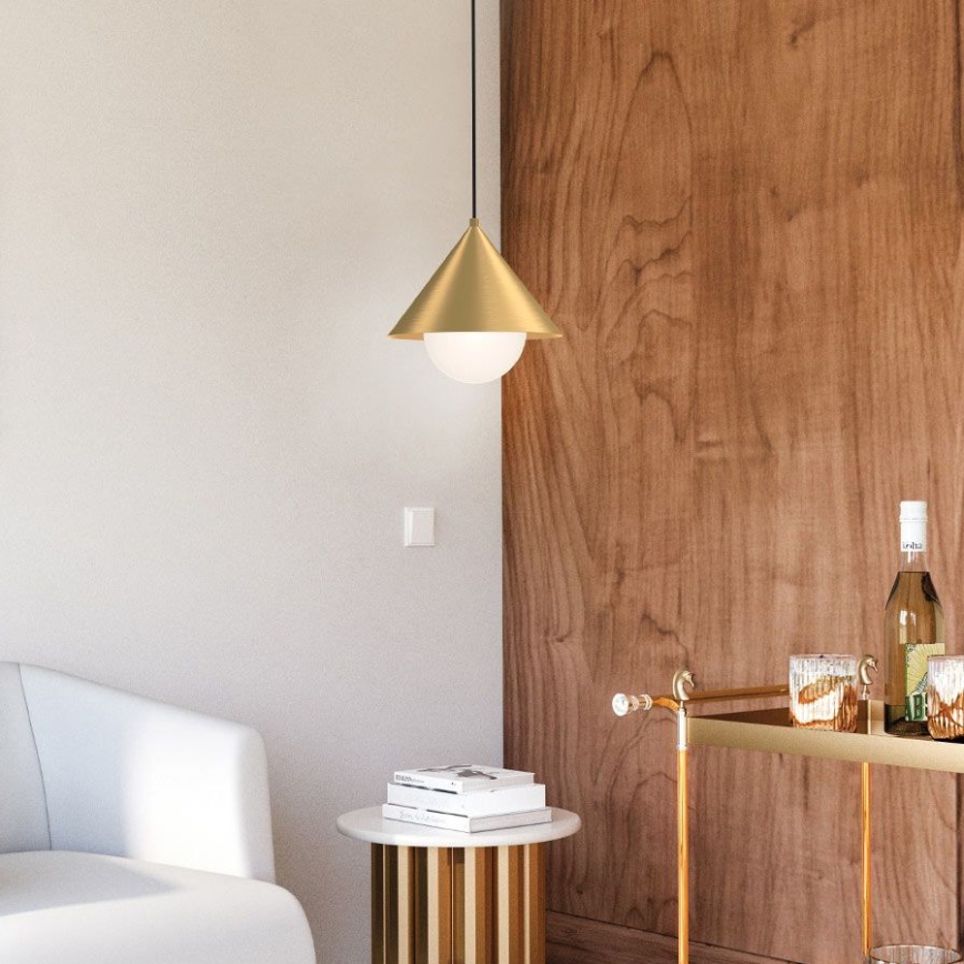 Alora Mood - Luster na sajli REMYCK 1xE27/60W/230V Ø 34,3 cm zlatni