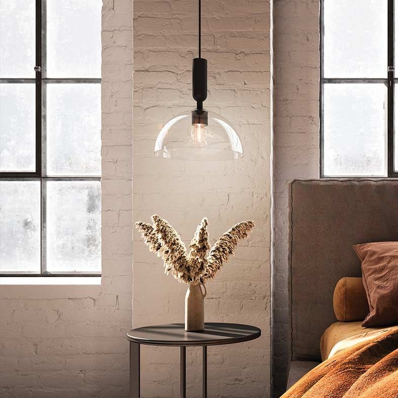 Alora Mood - Luster na štangu JUDE 1xE27/60W/230V crna