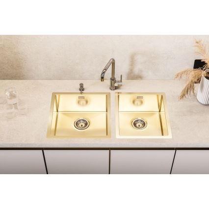 ALVEUS 1103319 - Kuhinjska sudopera QUADRIX 45x45 cm monarch zlatna