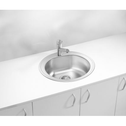 ALVEUS 1116756 - Kuhinjski sudoper FORM, promjer 51 cm, od nehrđajućeg čelika sa satiniranom površinom, dubina 18,5 cm