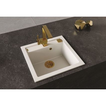 ALVEUS 1128395 - Kuhinjski sudoper FORMIC 52x51 cm granit/bijela