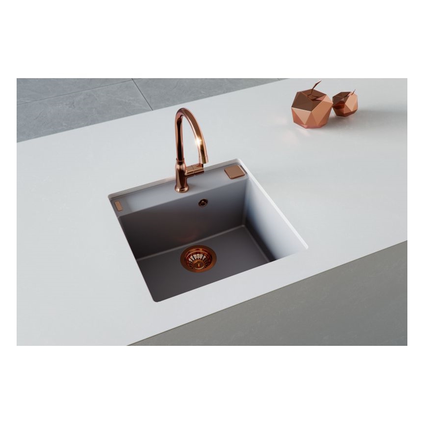 ALVEUS 1128395 - Kuhinjski sudoper FORMIC 52x51 cm granit/bijela