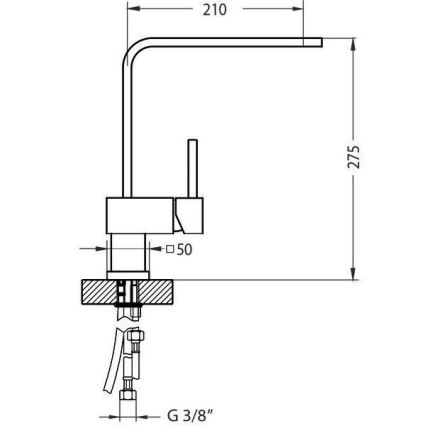ALVEUS 1134826 - Slavina za sudoper LAGUNA 28,6 cm sjajni krom