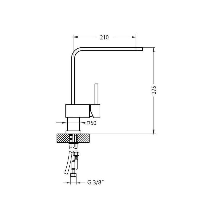ALVEUS 1134830 - Slavina za sudoper LAGUNA 28,6 cm monarh bakar