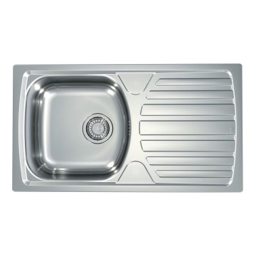 ALVEUS 1136539 - Kuhinjski sudoper BASIC 78x43,5 cm inox/satin, veliki otvor za odvod