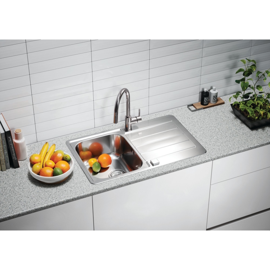 ALVEUS 1136608 - Kuhinjska sudopera LINE 79x50 cm nehrđajući čelik/satin, bez ekscentra