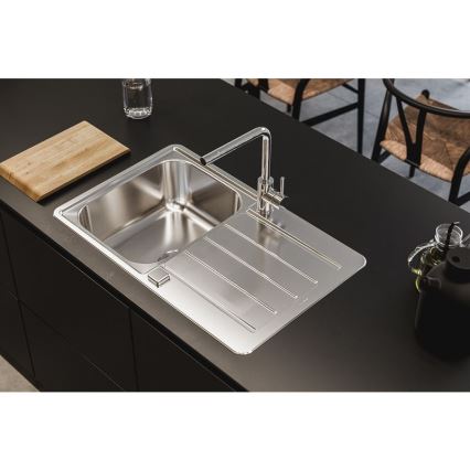 ALVEUS 1136608 - Kuhinjska sudopera LINE 79x50 cm nehrđajući čelik/satin, bez ekscentra
