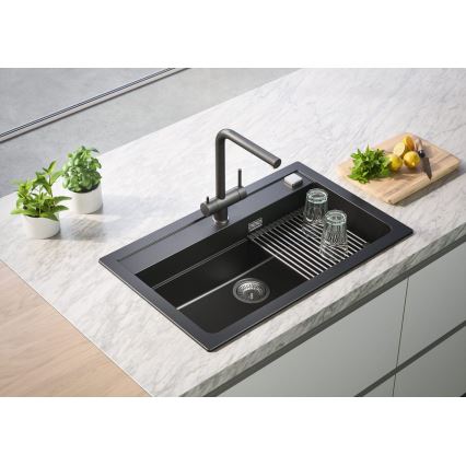 ALVEUS 1139808 - Slavina za sudoper AGUILA 33,3 cm granit/crna