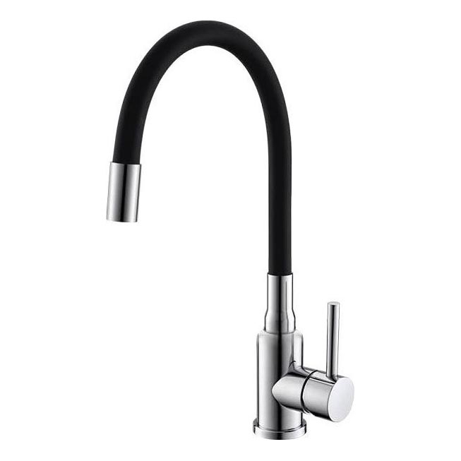 ALVEUS 1144427 - Slavina za sudoper s fleksibilnim izljevom MINTAS 34 cm sjajni krom/crna