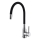 ALVEUS 1144427 - Slavina za sudoper s fleksibilnim vratom MINTAS 34 cm sjajni krom/crna