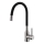 ALVEUS 1144432 - Slavina za sudoper s fleksibilnim vratom MINTAS 34 cm brušeni čelik/crna