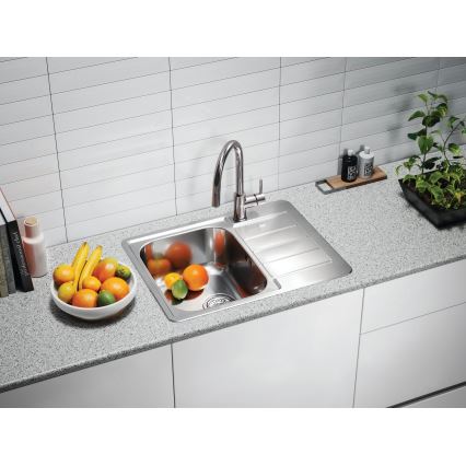 ALVEUS 1144603 - Kuhinjski sudoper LINE 61,5x50 cm mat čelik/saten, bez ekscentra