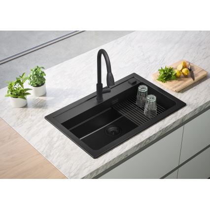 ALVEUS 1148163 - Kuhinjski sudoper ATROX 79x50 cm granit/crna