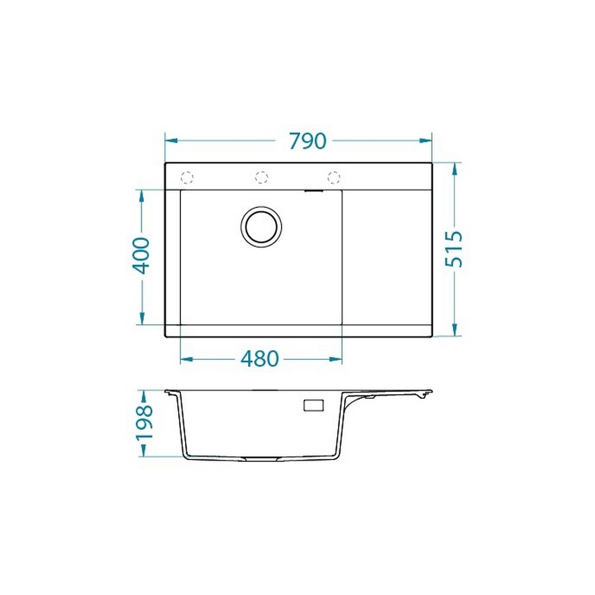 ALVEUS 1149500 - Kuhinjski sudoper PURE 79x51,5 cm granit/bež