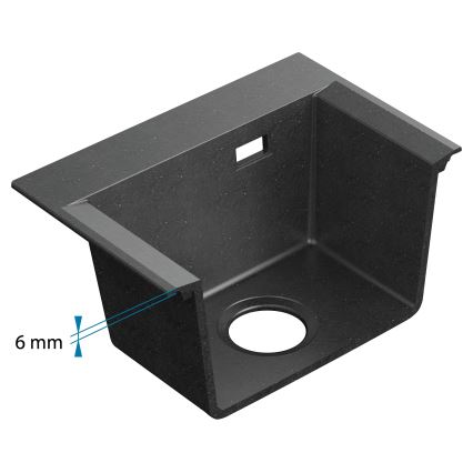 ALVEUS 1149503 - Kuhinjski sudoper PURE 79x51,5 cm granit/crna