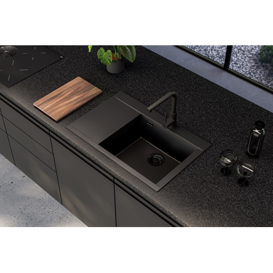 ALVEUS 1149504 - Kuhinjski sudoper PURE 79x51,5 cm granit/crna