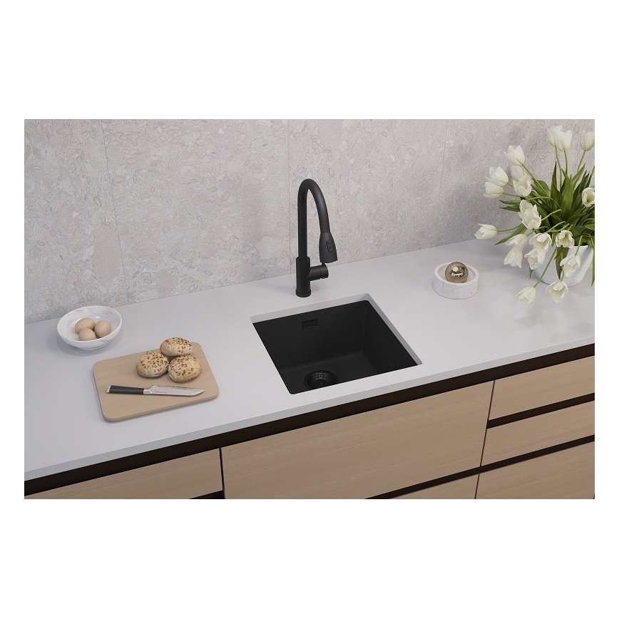 ALVEUS 1150048 - Kuhinjska sudopera OMNI 45x45 cm granit/crna