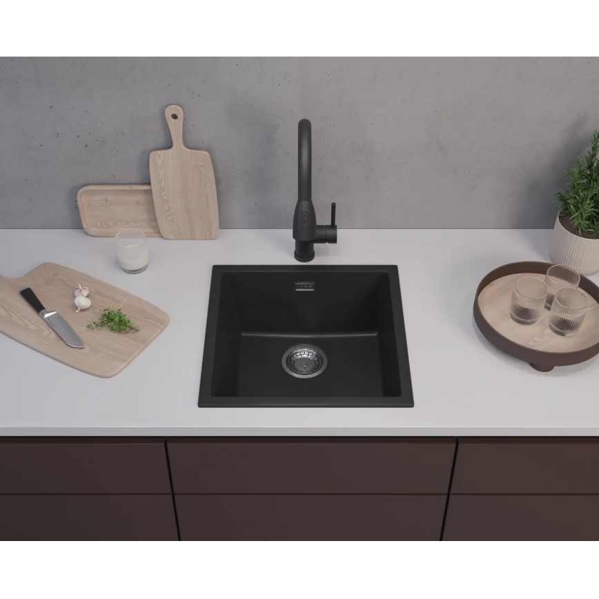 ALVEUS 1150048 - Kuhinjska sudopera OMNI 45x45 cm granit/crna