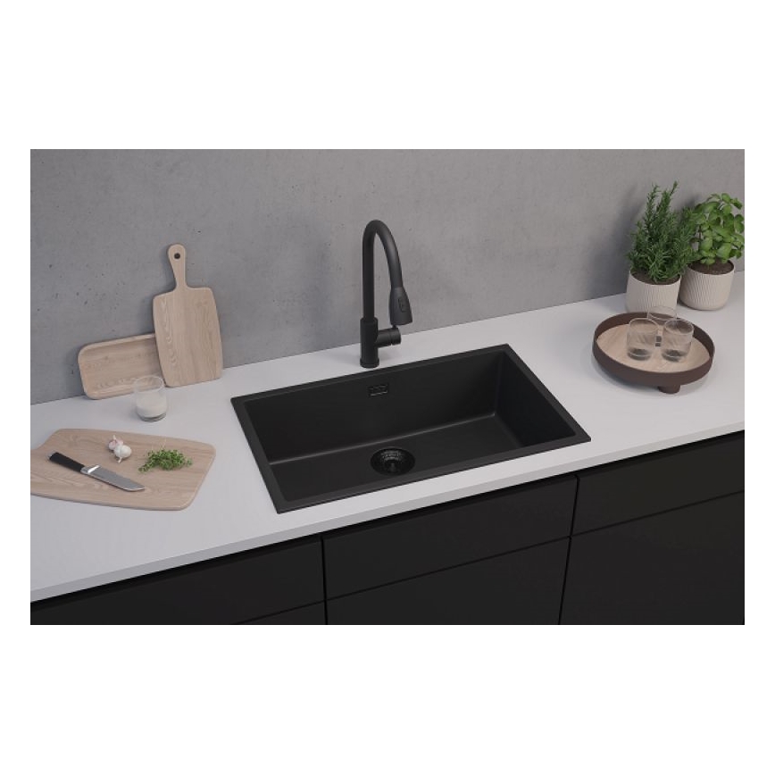 ALVEUS 1150064 - Kuhinjski sudoper OMNI 75x45 cm granit/crna