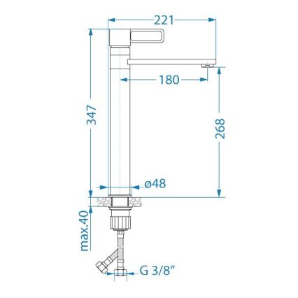 ALVEUS 1150752 - Kuhinjska miješalica MAYA 34,7 cm sjajni krom
