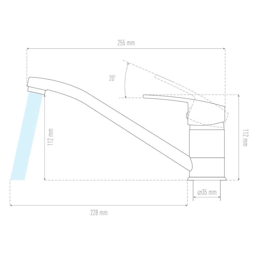 ALVEUS 1150800 - Kuhinjska miješalica CLARA 13,5 cm granit/crna