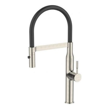 ALVEUS 1150892 - Slavina za sudoper s fleksibilnim izljevom s tušem MIRAGE 49,5 cm saten