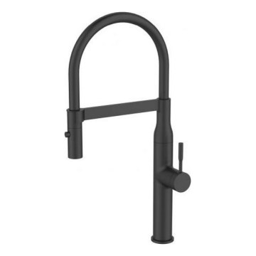 ALVEUS 1150893 - Slavina za sudoper s fleksibilnim izljevom s tušem MIRAGE 49,5 cm crna