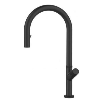 ALVEUS 1150908 - Kuhinjska slavina s raspršivačem na izvlačenje SWAN 44,9 cm crna