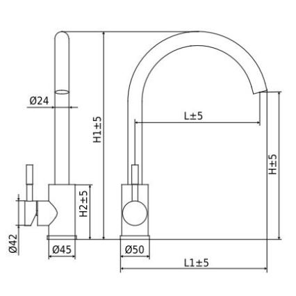 ALVEUS ES3508A - Kuhinjska miješalica VIOLA 36,7 cm nehrđajući čelik