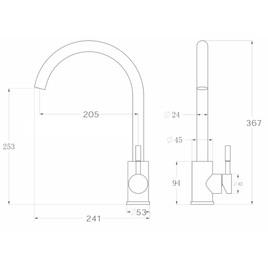 ALVEUS - Kuhinjski sudoper BASIC 78x43,5 cm inox/satin + kuhinjska miješalica VIOLA 36,7 cm brušeni inox