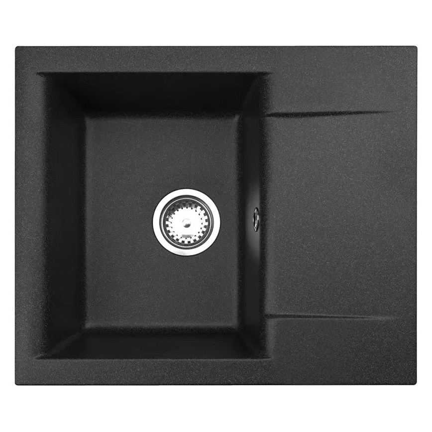 ALVEUS SETA23197 - Kuhinjski sudoper CADIT 59x50 cm + kuhinjska miješalica s fleksibilnim izljevom MINTAS 34 cm granit/mat crna