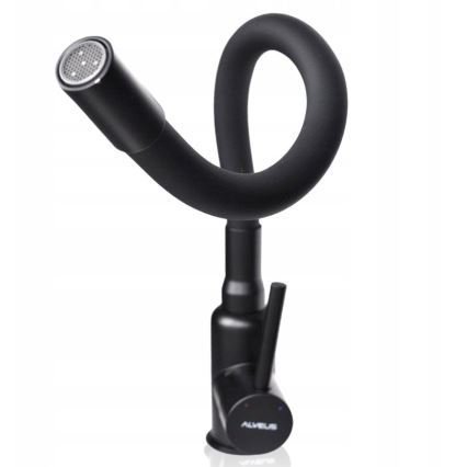 ALVEUS SETA23228 - Kuhinjski sudoper ATROX 59x50 cm + kuhinjska miješalica s fleksibilnim izljevom MINTAS 34 cm, granit/mat crna