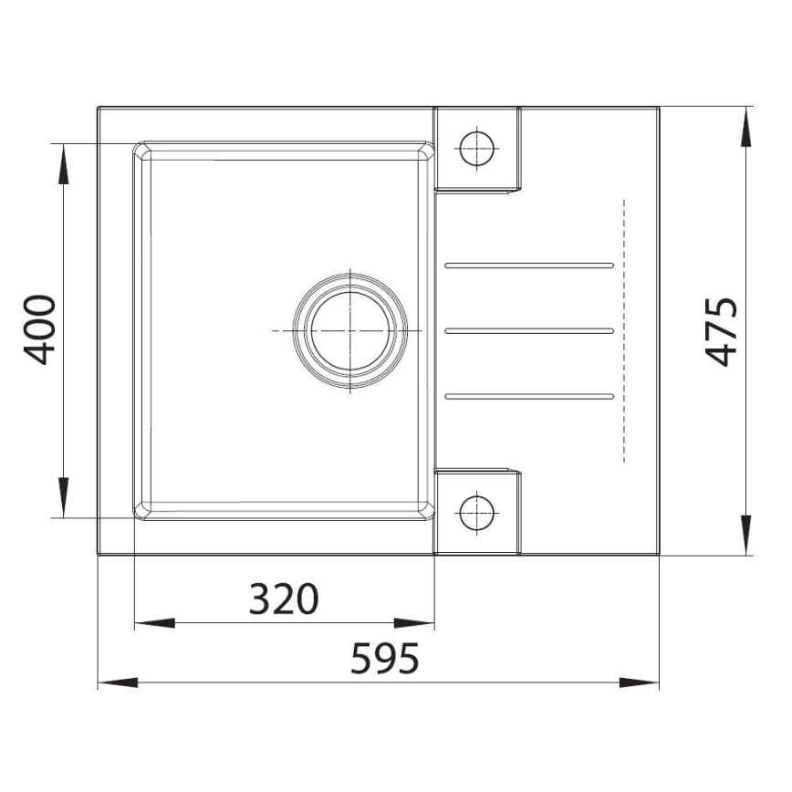 ALVEUS SETA23236 - Kuhinjski sudoper ROCK 59,5x47,5 cm + baterija za sudoper s fleksibilnom ručkom MINTAS 34 cm granit/mat crna