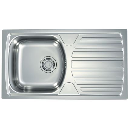 ALVEUS SETA259 - BASIC kuhinjski sudoper 78x43,5 cm + RIVIERA slavina 14,8 cm satin/visoki sjaj nikal