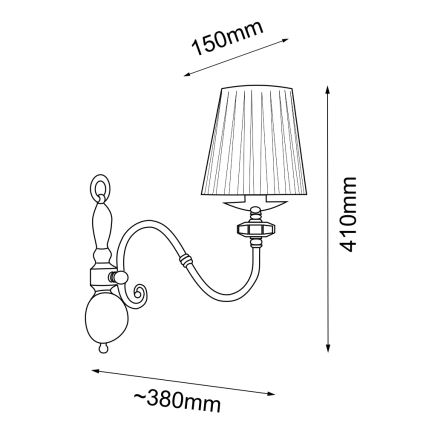 Amplex - Zidna lampa 1xE14/10W/230V