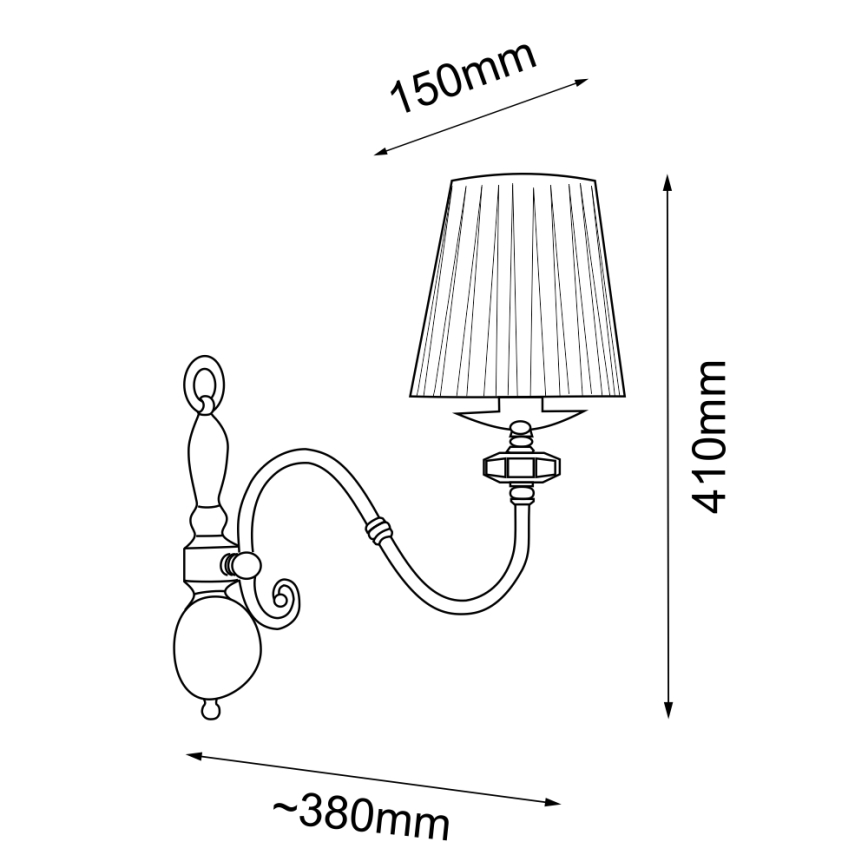 Amplex - Zidna lampa 1xE14/10W/230V