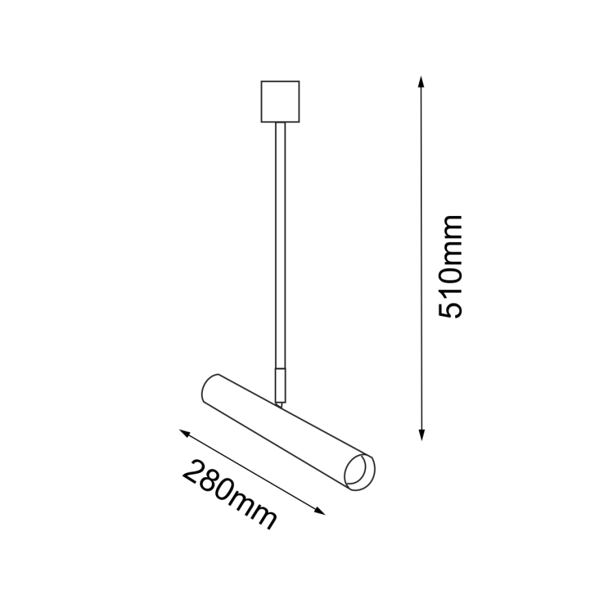 Amplex - Viseći luster 1xGU10-MR11/15W/230V crna/mesing