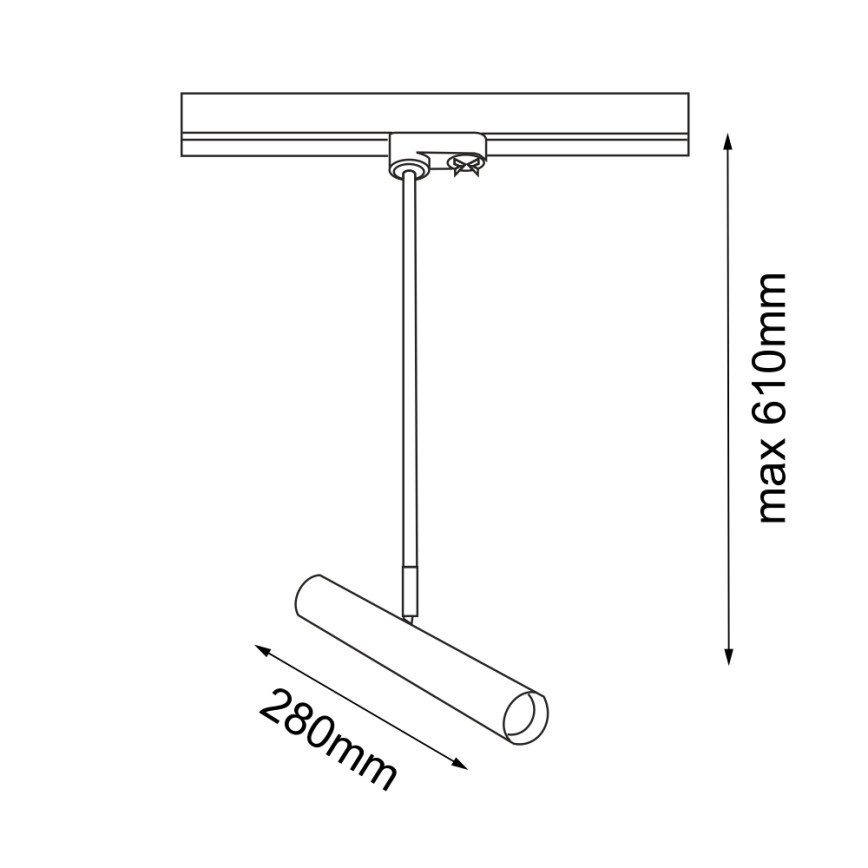 Amplex - Viseći luster za tračni sustav 1xGU10-MR11/15W/230V crna/mesing
