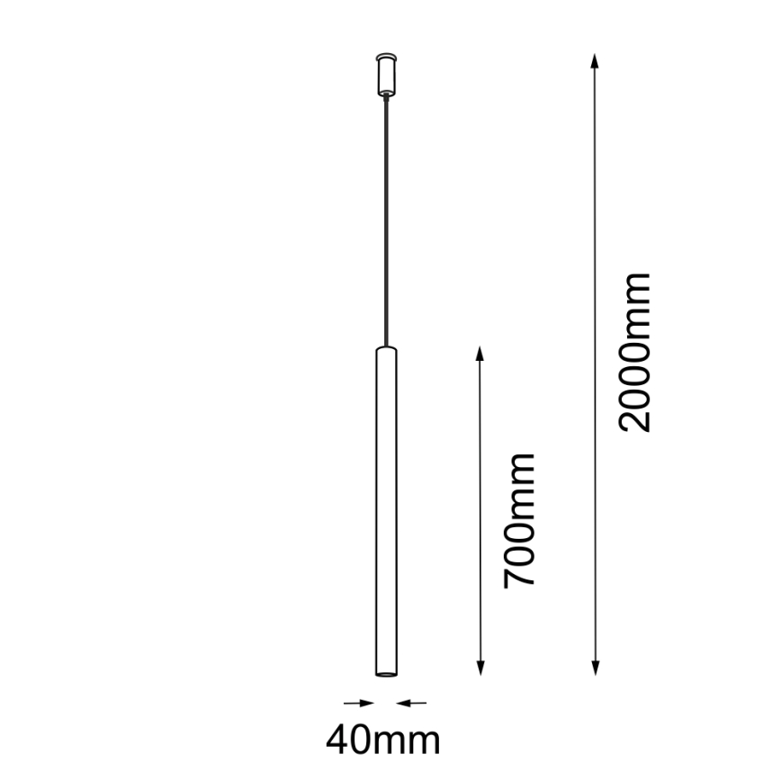 Amplex - Luster na sajli 1xGU10-MR11/15W/230V crna/mesing