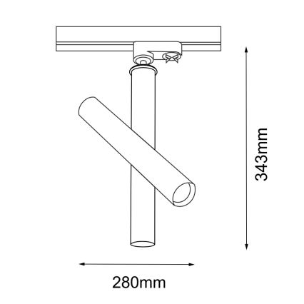 Amplex - Reflektorska svjetiljka za tračni sustav 1xGU10-MR11/15W/230V crna/mesing