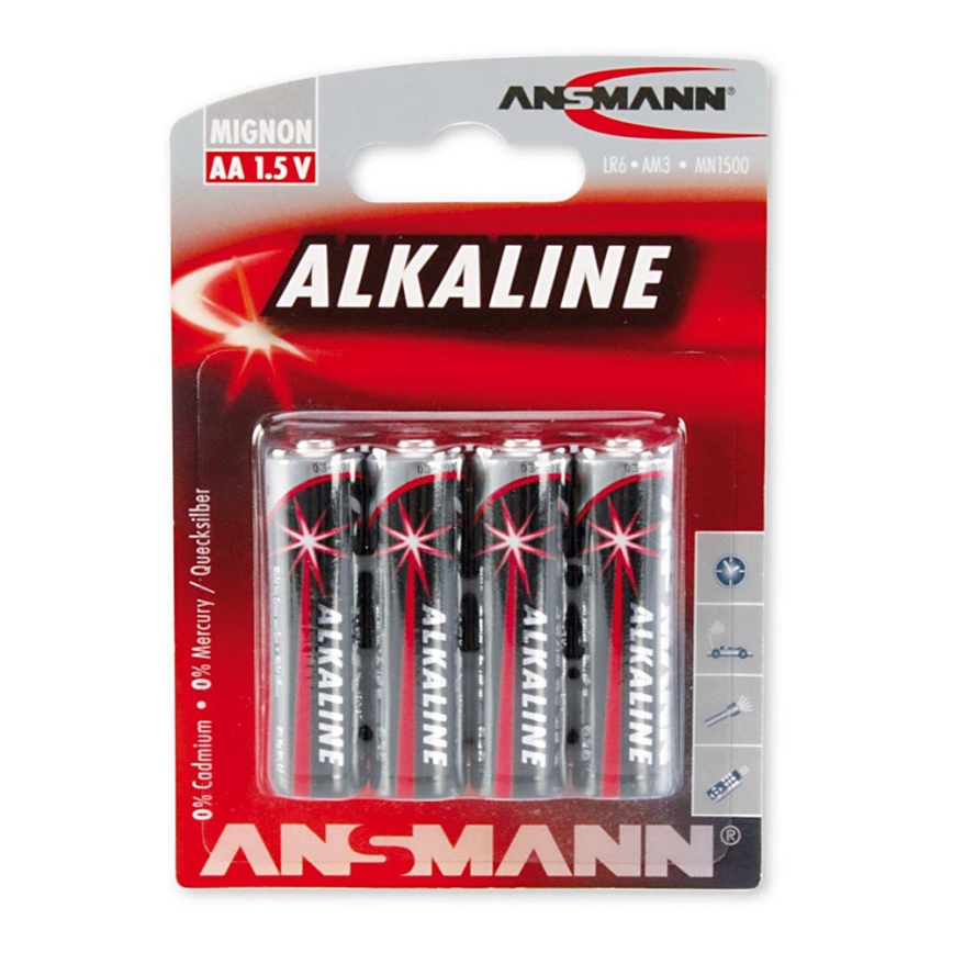 Ansmann 09629 LR6 AA RED - 4kom Alkalna baterija 1,5V