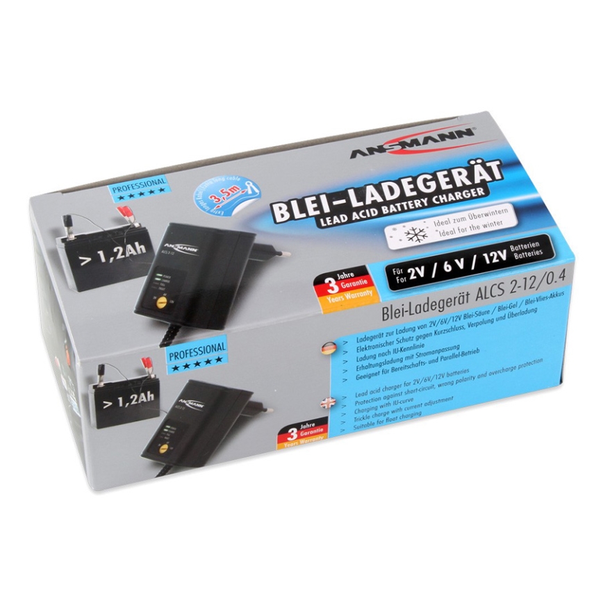 Ansmann 11496 - ALCS 2-12/0,4 - Punjač za baterije 2-12V/1,2-40Ah