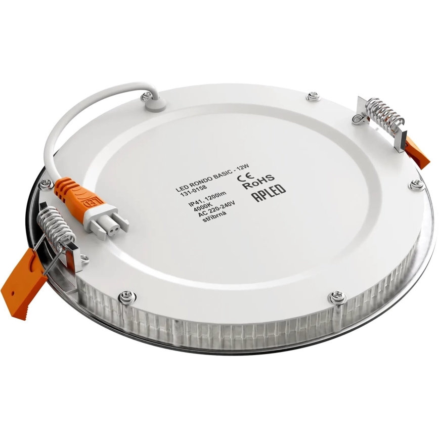 APLED - LED Ugradbena svjetiljka za kupaonicu RONDO LED/12W/230V IP40 pr. 17 cm mat krom