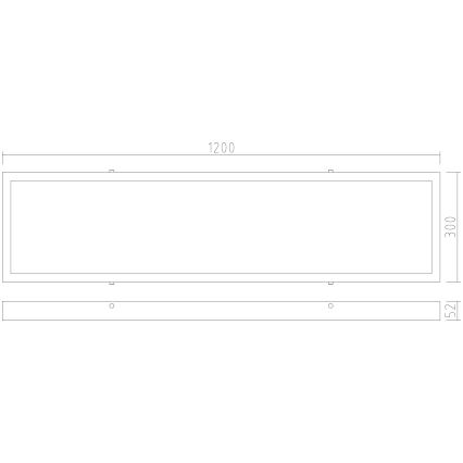 APLED - LED Nadgradni panel LONG LED/40W/230V 4000K 120x30cm IP41 bijela