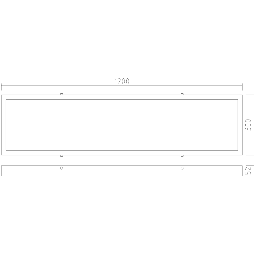 APLED - LED Nadgradni panel LONG LED/40W/230V 4000K 120x30cm IP41 bijela