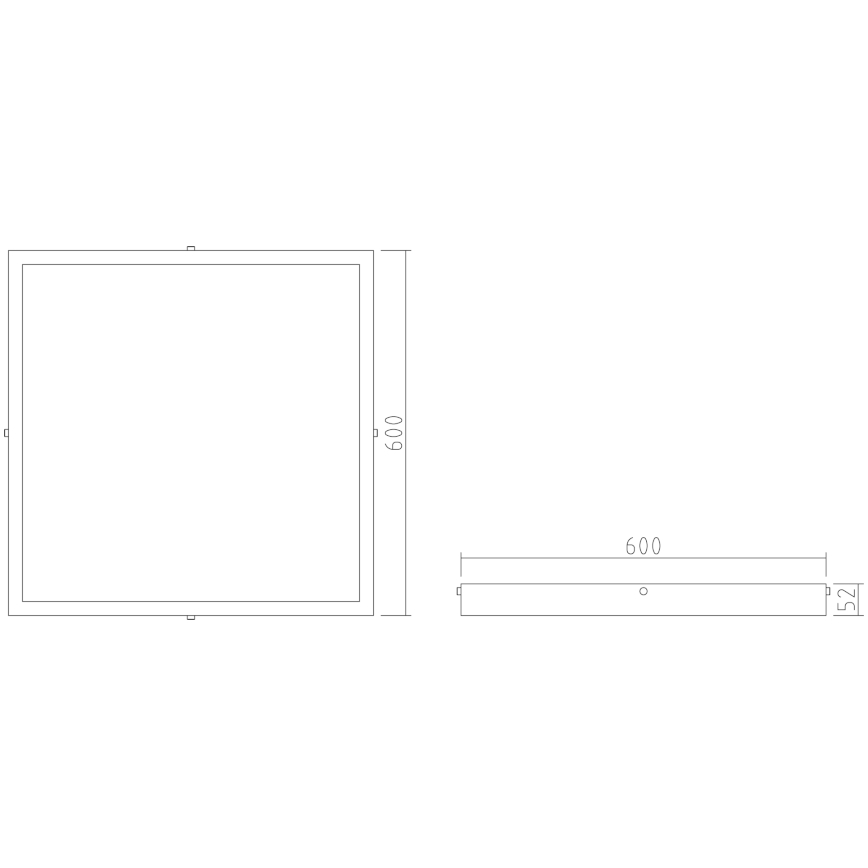 APLED - LED Nadgradni panel QUADRA LED/40W/230V 4000K 60x60cm IP41