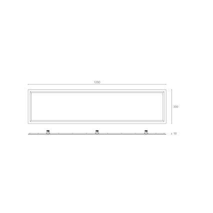 APLED - LED Ugradbeni panel za kupaonicu QUADRA LED/40W/230V 4000K IP41 120x30cm