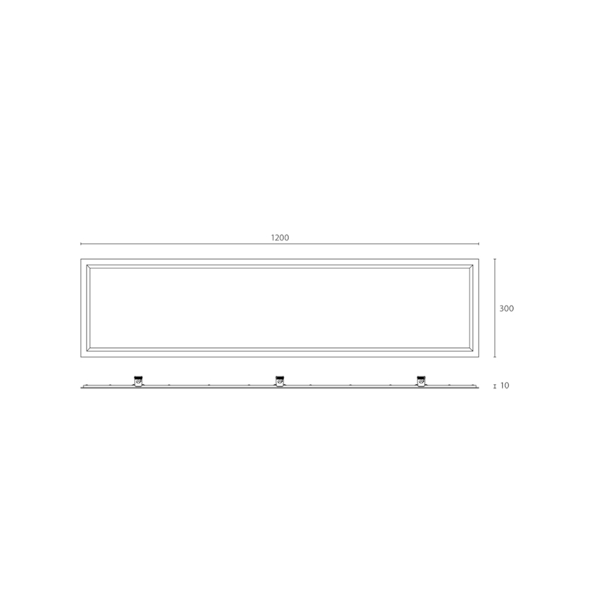 APLED - LED Ugradbeni panel za kupaonicu QUADRA LED/40W/230V 4000K IP41 120x30cm