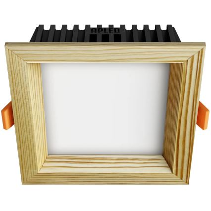 APLED - LED Ugradbena svjetiljka SQUARE WOODLINE LED/6W/230V 4000K 12x12 cm masivna borovina